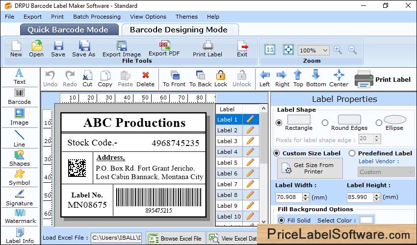 Standard Barcode Labelling Software